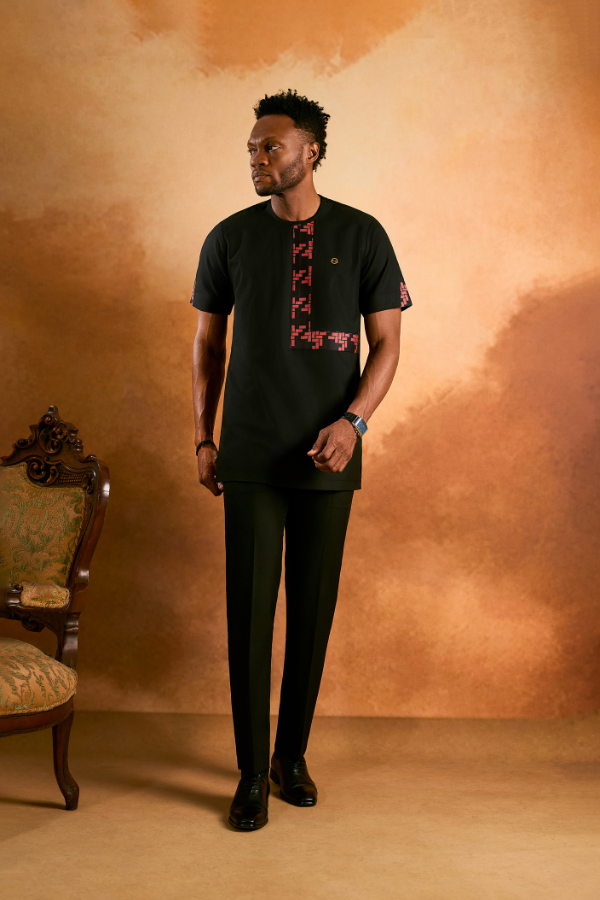 The Noir Cipher Kaftan Set